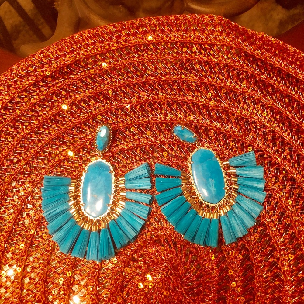 🎉SOLD🎉NWOT Turquoise Kendra Scott Earrings